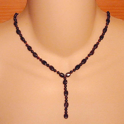 Garnet Drop Necklace